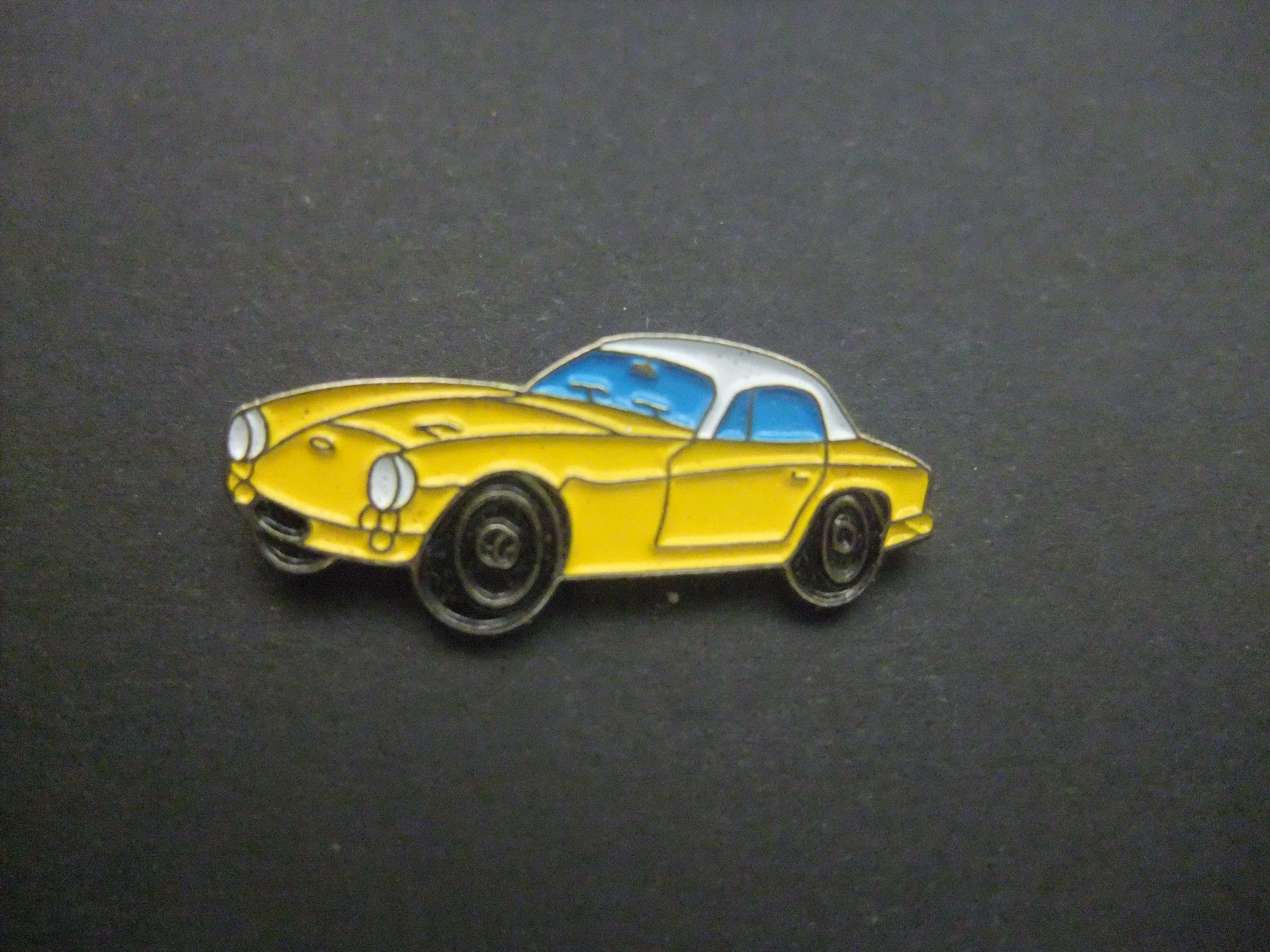 Turner GT, Britse sportwagenfabrikant ( concurent van de Lotus) oldtimer geel